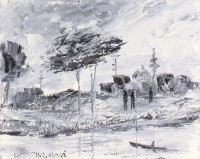 Hamid Alvi, 08 x 10 inch, Oil on Canvas, Landscape Painting, AC-HA-030
